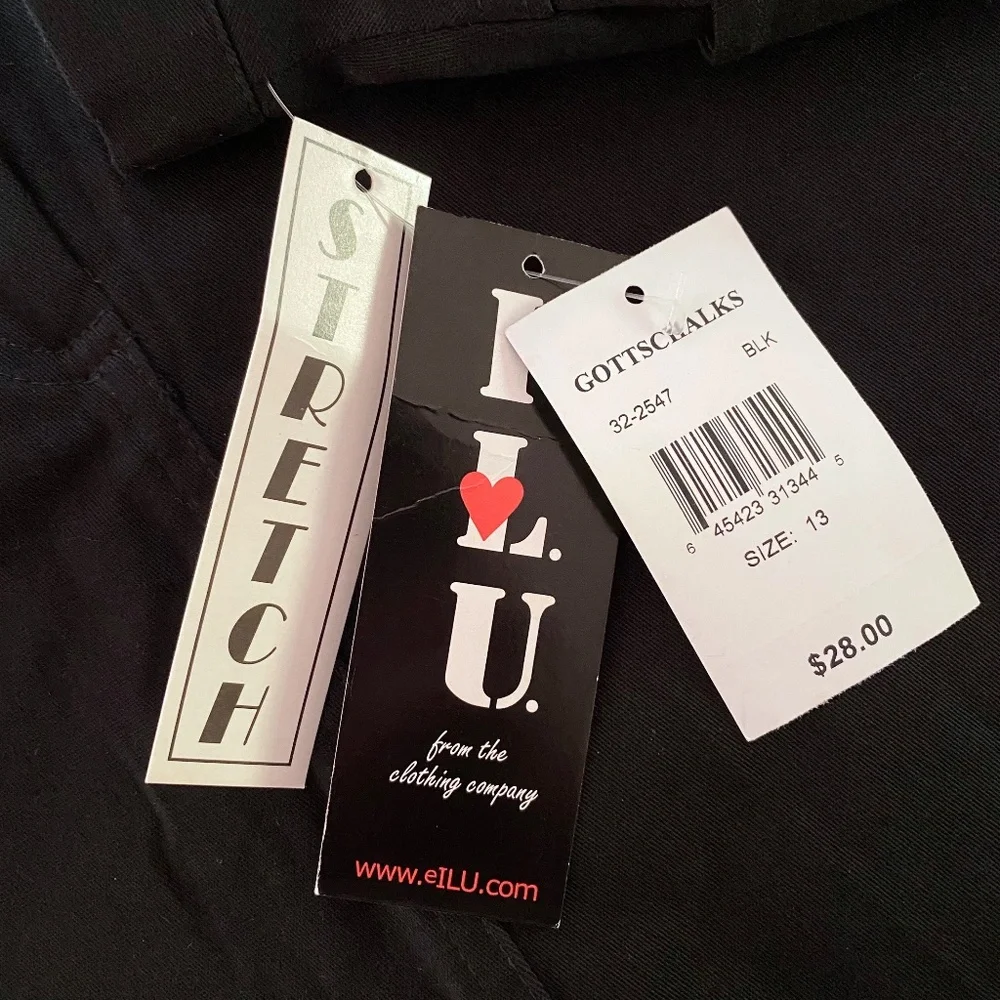 Vintage Deadstock 90s Y2K ILU Black Skirt 13